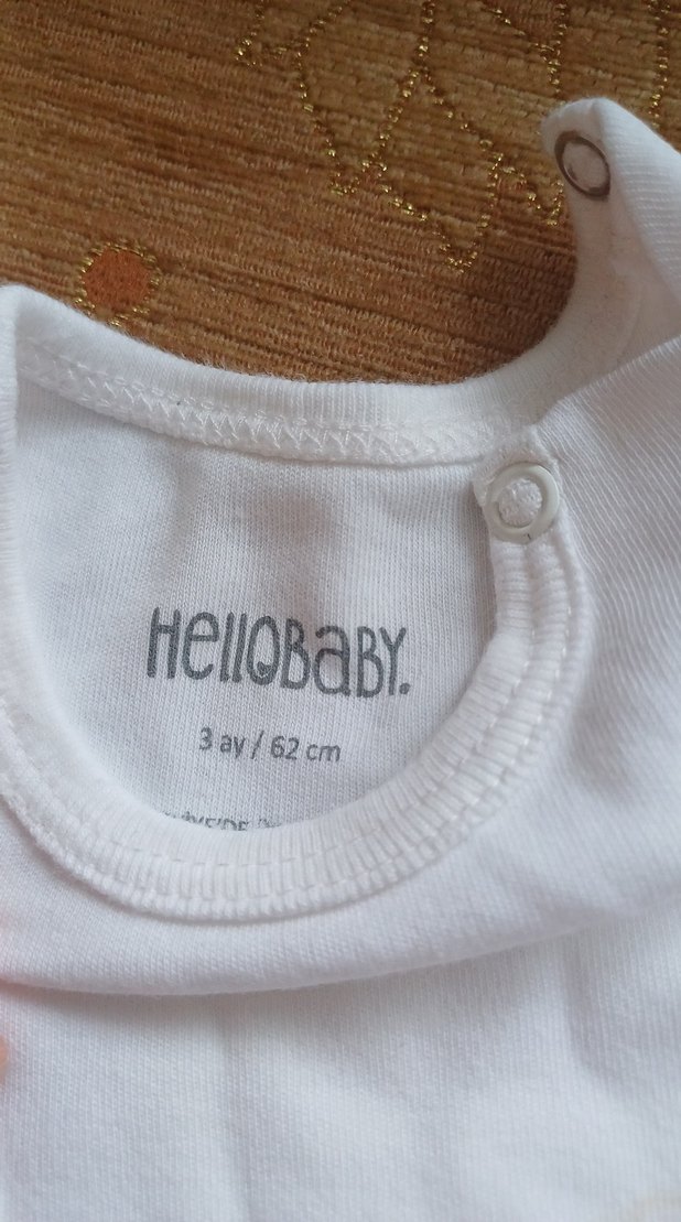 Nakışlı ve Dantelli Kız Bebek Kısa Kollu Body - Görsel 4