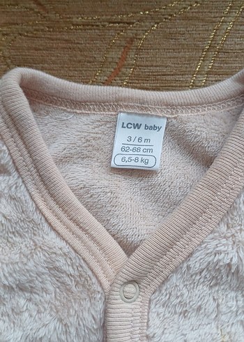 Düğmeli Kız Bebek Beyaz Yelek - Görsel 3