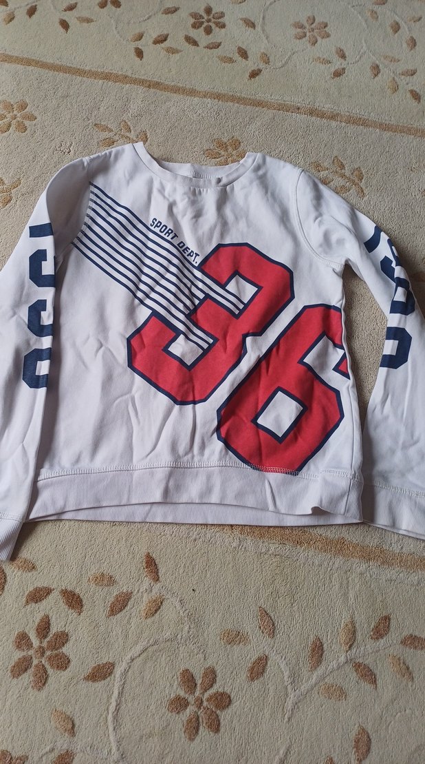 Erkek Çocuk Beyaz Baskılı Sweatshirt - Görsel 2