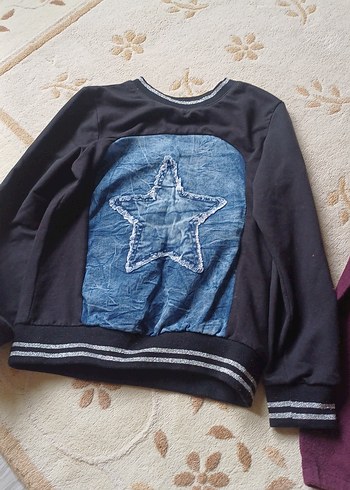 Bordo Erkek Çocuk Triko Sweatshirt - Görsel 2