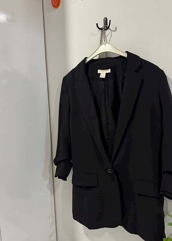 32 Beden Siyah Düğmeli Kadın Blazer Ceket