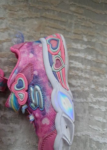 Kız Çocuk Pembe Batik Desenli Cırt Cırtlı Spor Ayakkabı - Görsel 10