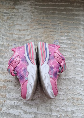 Kız Çocuk Pembe Batik Desenli Cırt Cırtlı Spor Ayakkabı - Görsel 3