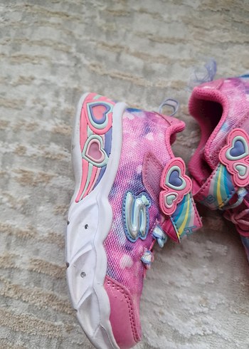 Kız Çocuk Pembe Batik Desenli Cırt Cırtlı Spor Ayakkabı - Görsel 5