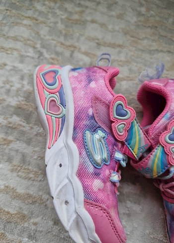 Kız Çocuk Pembe Batik Desenli Cırt Cırtlı Spor Ayakkabı - Görsel 6