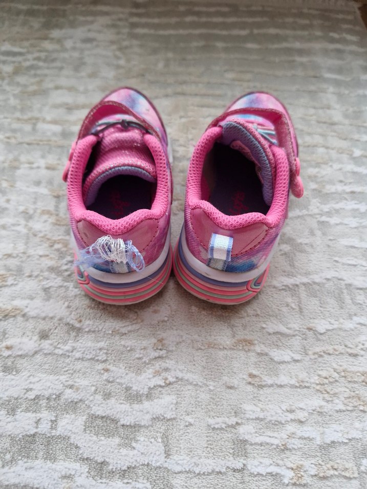 Kız Çocuk Pembe Batik Desenli Cırt Cırtlı Spor Ayakkabı - Görsel 2