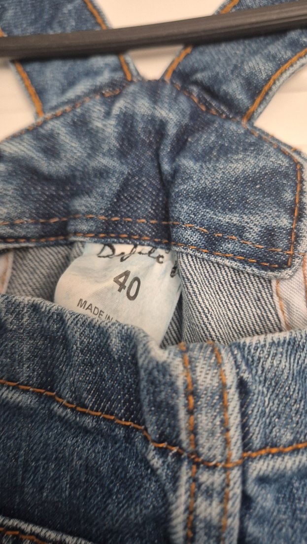 Mavi Denim Midi Salopet Elbise - Görsel 4