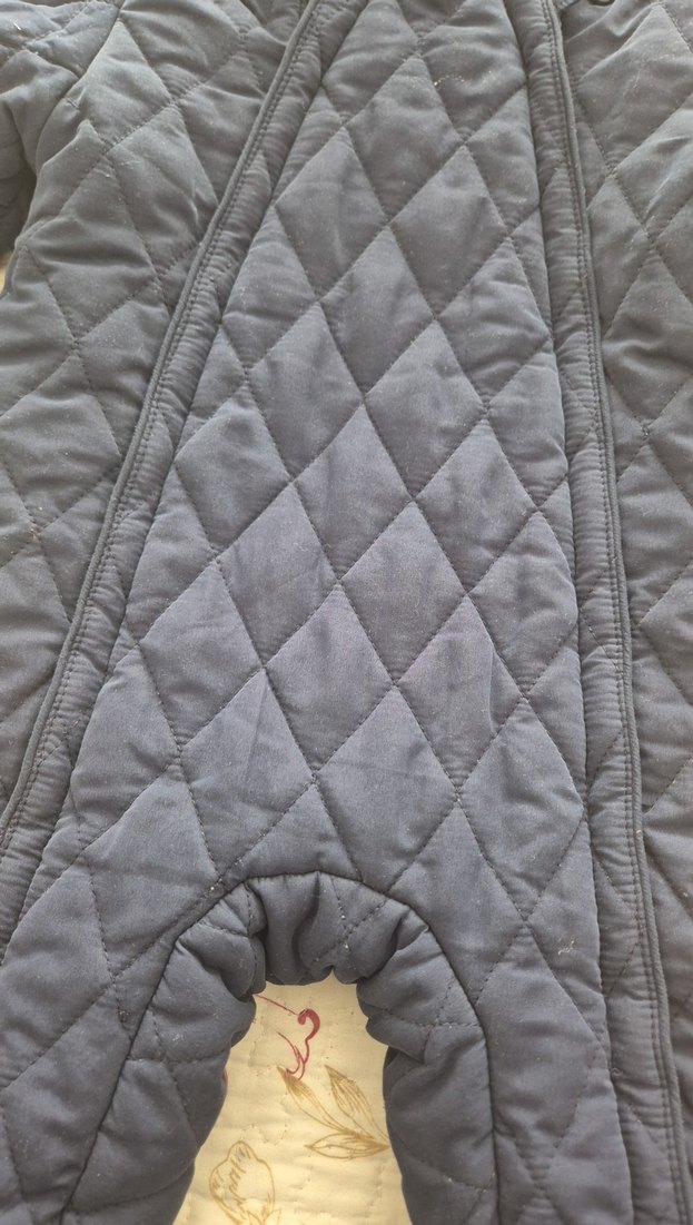 Kürklü Kapüşonlu Bebek Tulum - Lacivert - Görsel 2