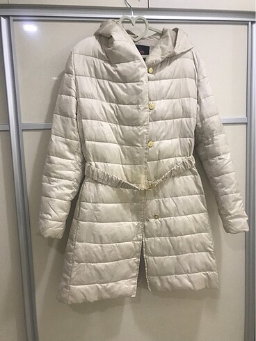 Us polo krem renk uzun mont 38