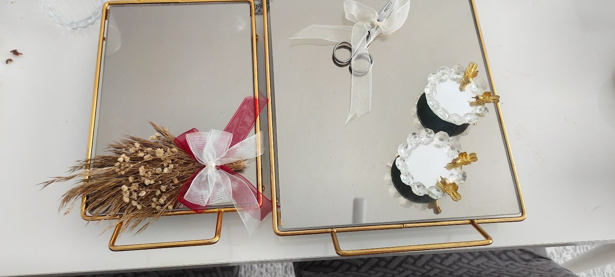 söz nişan tepsisi ve damat kahvesi tepsisi - Görsel 2