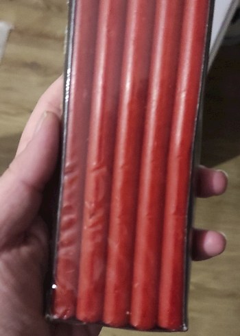 10 lu kırmızı mum - Görsel 2