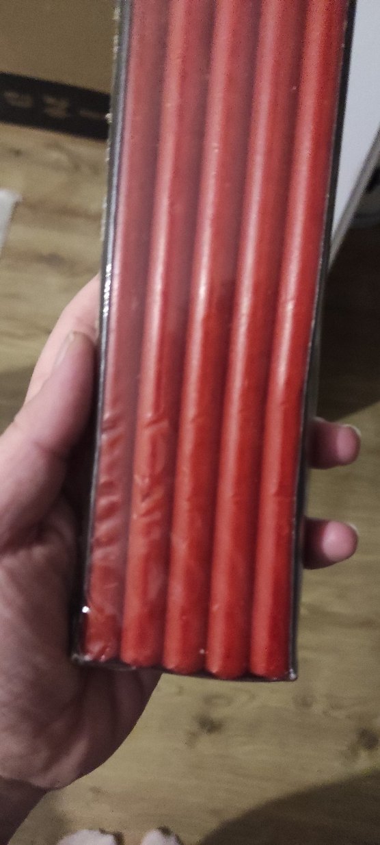 10 lu kırmızı mum - Görsel 2