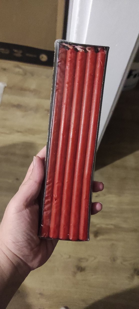 10 lu kırmızı mum - Görsel 3