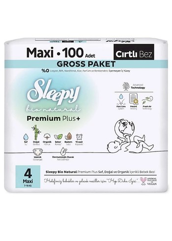 Sleepy Bio Natural (4) Maxi 100 Adet Bebek Bezi - Görsel 2