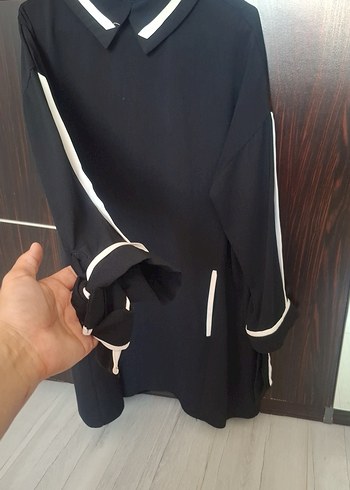 Düğmeli Siyah Hamile Bluzu