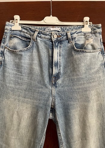 Zara Kadın Denim Midi Boy Jean Pantolon