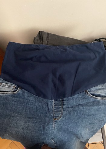 l Beden Lacivert Hamile Kot Pantolon