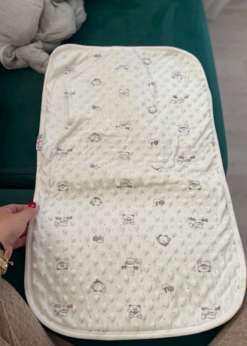 Nakışlı Beyaz Gri Bebek Uyku Seti - Görsel 7