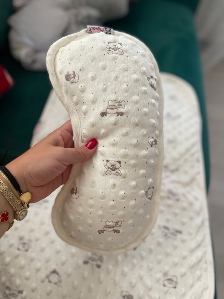 Nakışlı Beyaz Gri Bebek Uyku Seti - Görsel 5