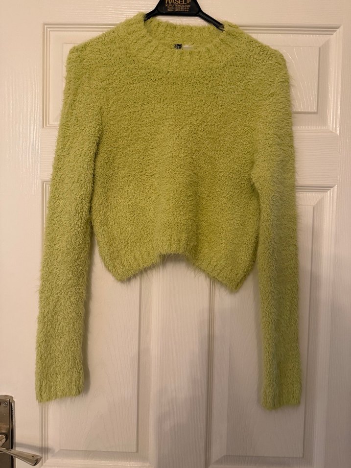 Pastel Yeşil Kadın Triko Kazak - Görsel 3