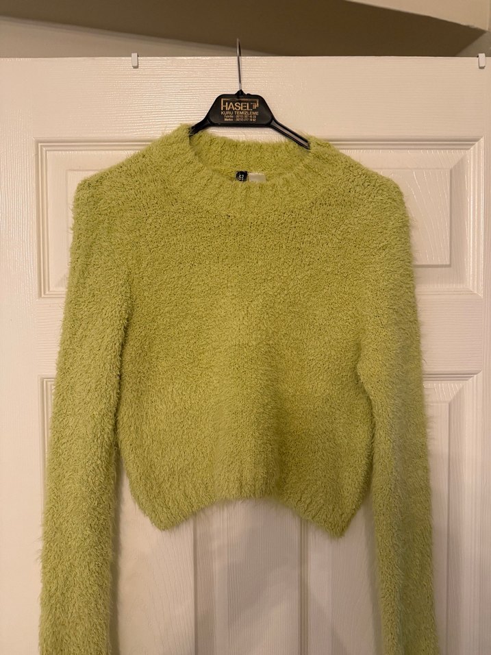 Pastel Yeşil Kadın Triko Kazak - Görsel 2