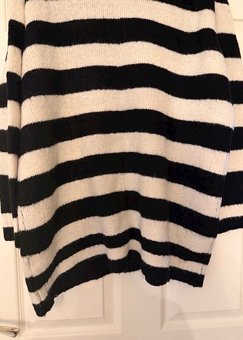 Çizgili Uzun Kollu Kadın Triko Kazak - Görsel 8
