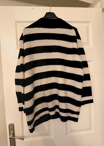 Çizgili Uzun Kollu Kadın Triko Kazak - Görsel 6