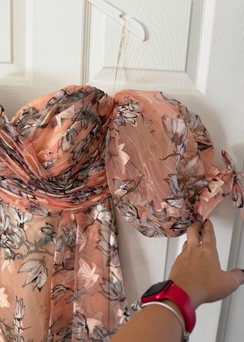 Bohem Straplez Uzun Abiye Elbise - Görsel 7