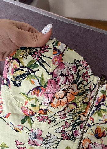 m Beden çeşitli Renk Çiçek Desenli Mini Straplez Büstiyer