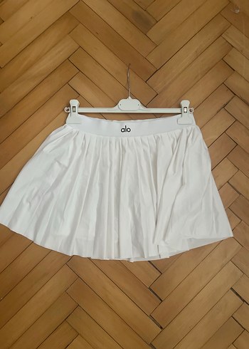 xl Beden Beyaz Pilili Mini Etek