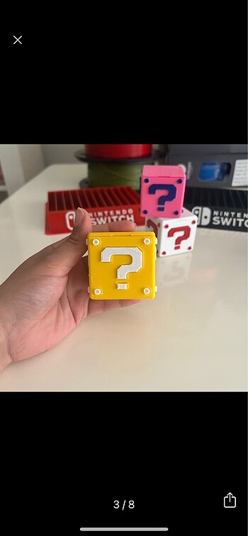 Mario question box ns kart tutucu