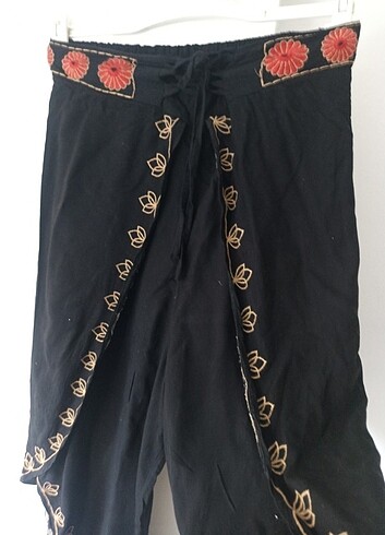 xl Beden ZARA,İŞLEMELİ ŞALVAR PANTOLON 
