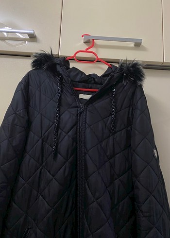 Armine Siyah Kürklü Uzun Kadın Kışlık Mont - Görsel 2