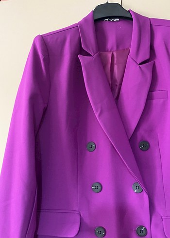 xl Beden mor Renk Mor blazer ceket