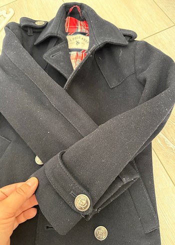 Düğmeli Siyah Erkek Midi Kaban - Görsel 2