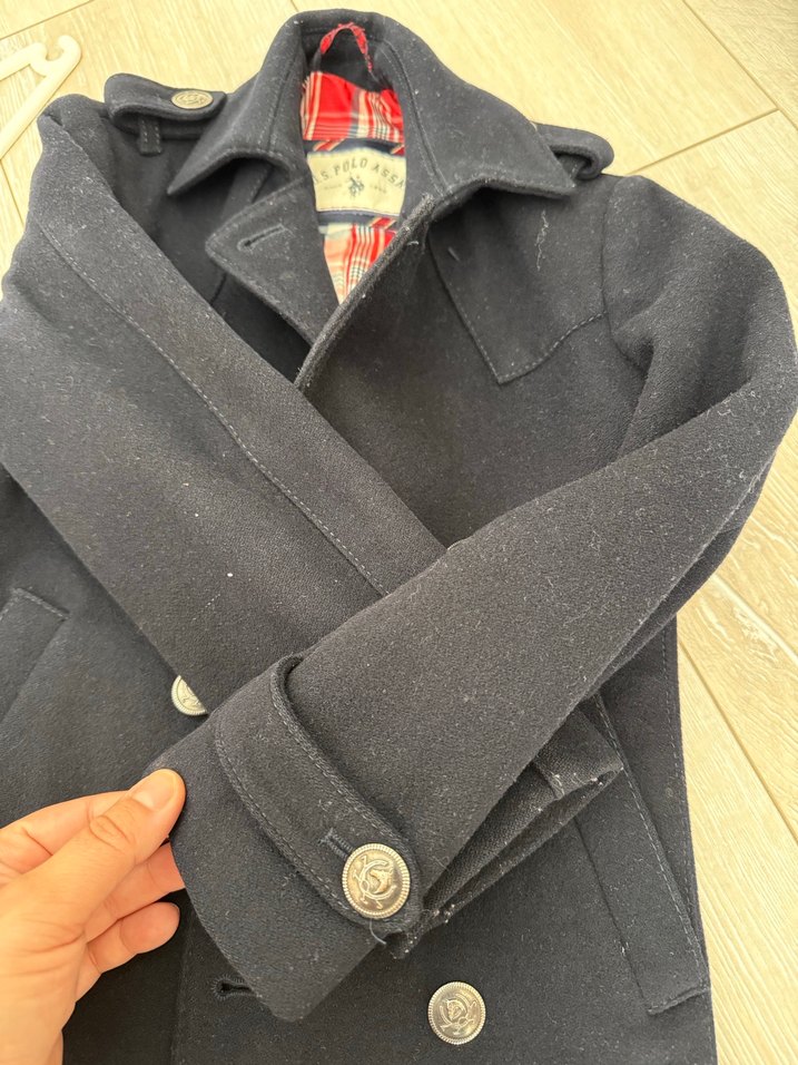 Düğmeli Siyah Erkek Midi Kaban - Görsel 2