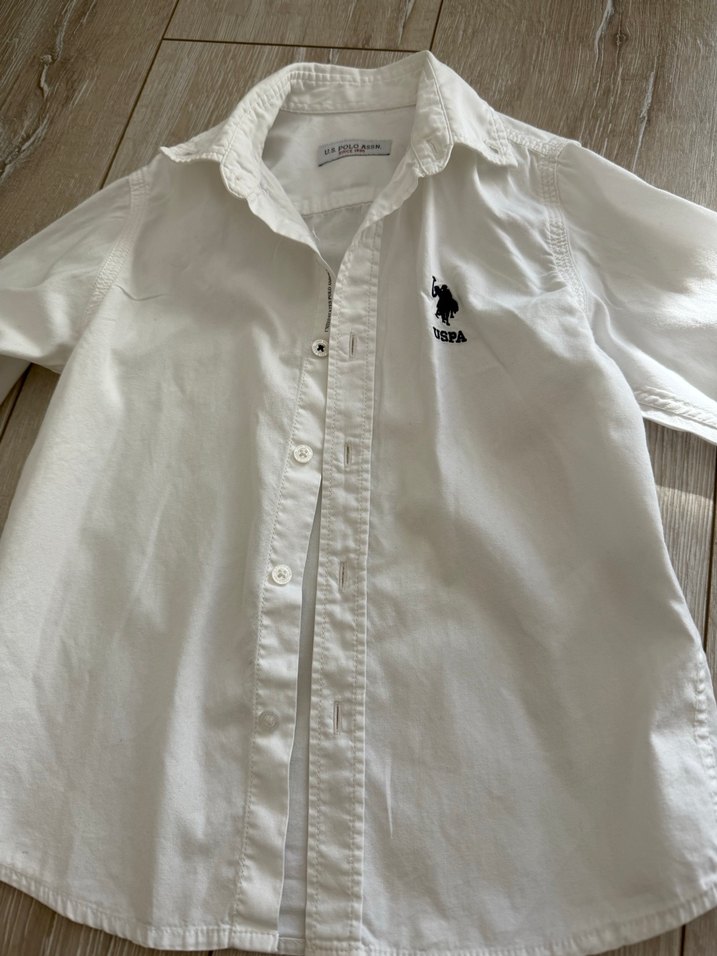 U.S. Polo Assn. Erkek Beyaz Keten Gömlek - Görsel 2