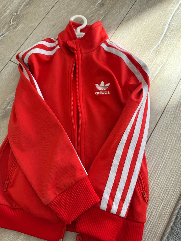 Kırmızı Adidas Fermuarlı Eşofman Takımı - Görsel 2