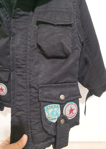 fermuarlı Siyah Erkek Çocuk  Mont - Görsel 2