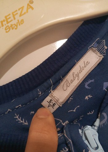 Koyu Mavi Fermuarlı Bebek Tulumu - Görsel 4