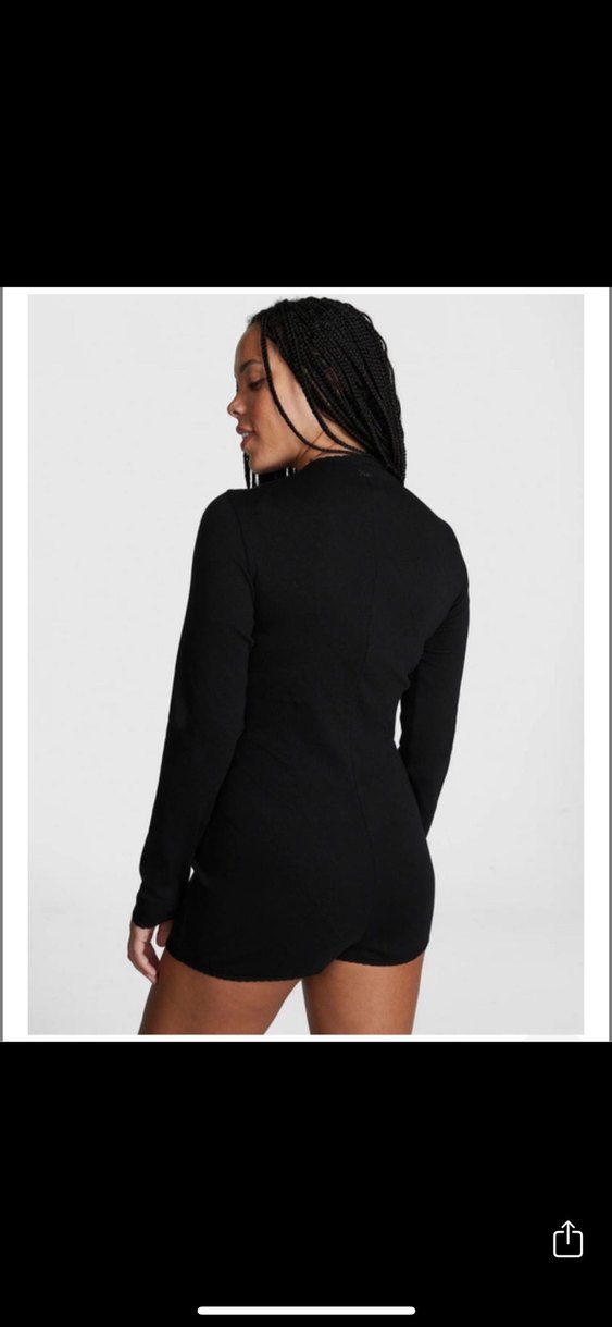 Victorias Secret Siyah Kadın Tulum Pijama - Görsel 2