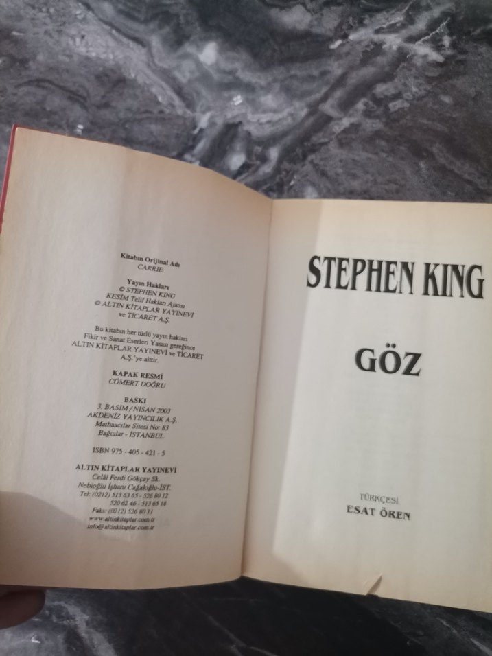 Stephen King - Göz Roman - Görsel 3