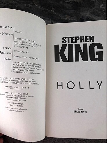  Beden Stephen King - Holly