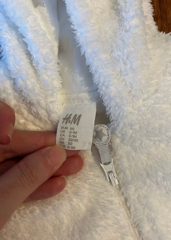 Beyaz Kapüşonlu Bebek Tulum - Görsel 2