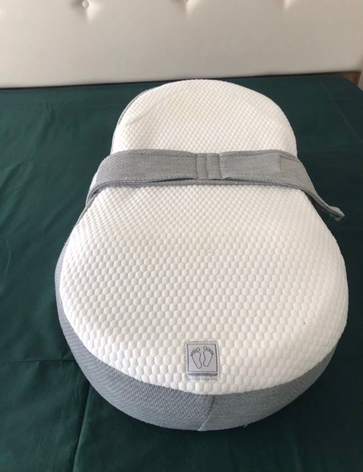 Gri-Beyaz Hamile ve Emzirme Yastığı - Görsel 2