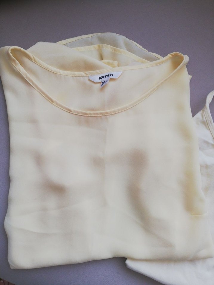 Sarı Şifon Kadın Bluz - Görsel 3