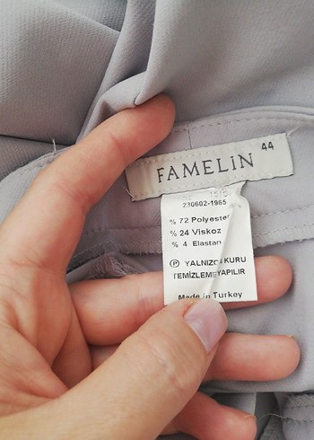 Gri Kadın Kumaş Pantolon - Görsel 5