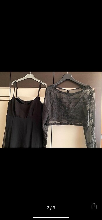 Zara Siyah Uzun Elbise - Görsel 2