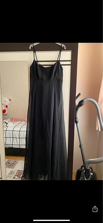 Zara Siyah Uzun Elbise - Görsel 3