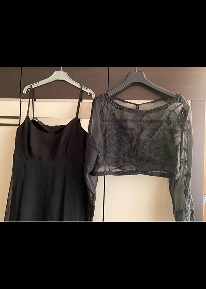 Zara Siyah Uzun Elbise - Görsel 2